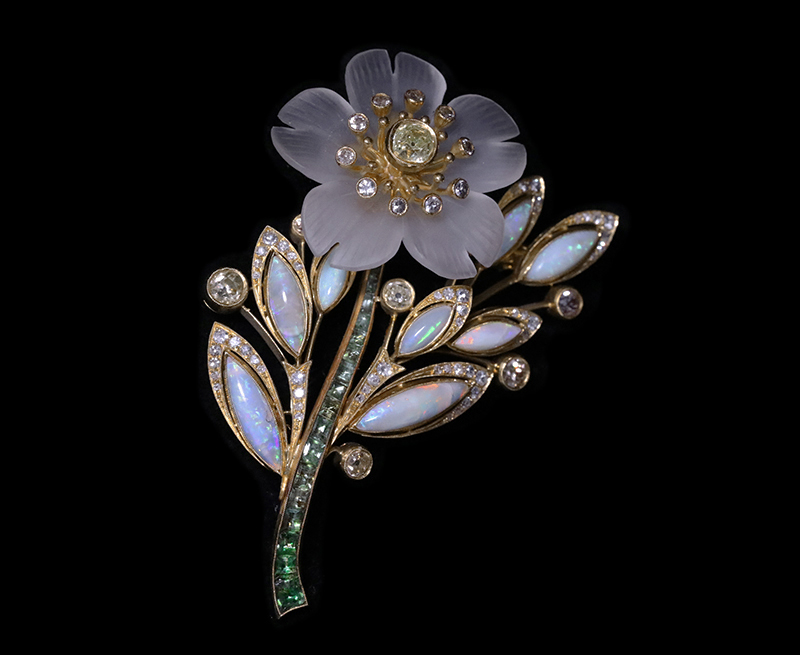 りりここ❣️ ミステリーセッティングビックお花ブローチタイジュエリー りりここ様専用❣️ ミステリーセッティングビックお花ブローチタイ